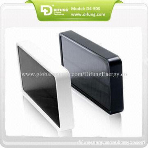 5,000mAh power bank, emergency solar power dual usb solar charger
